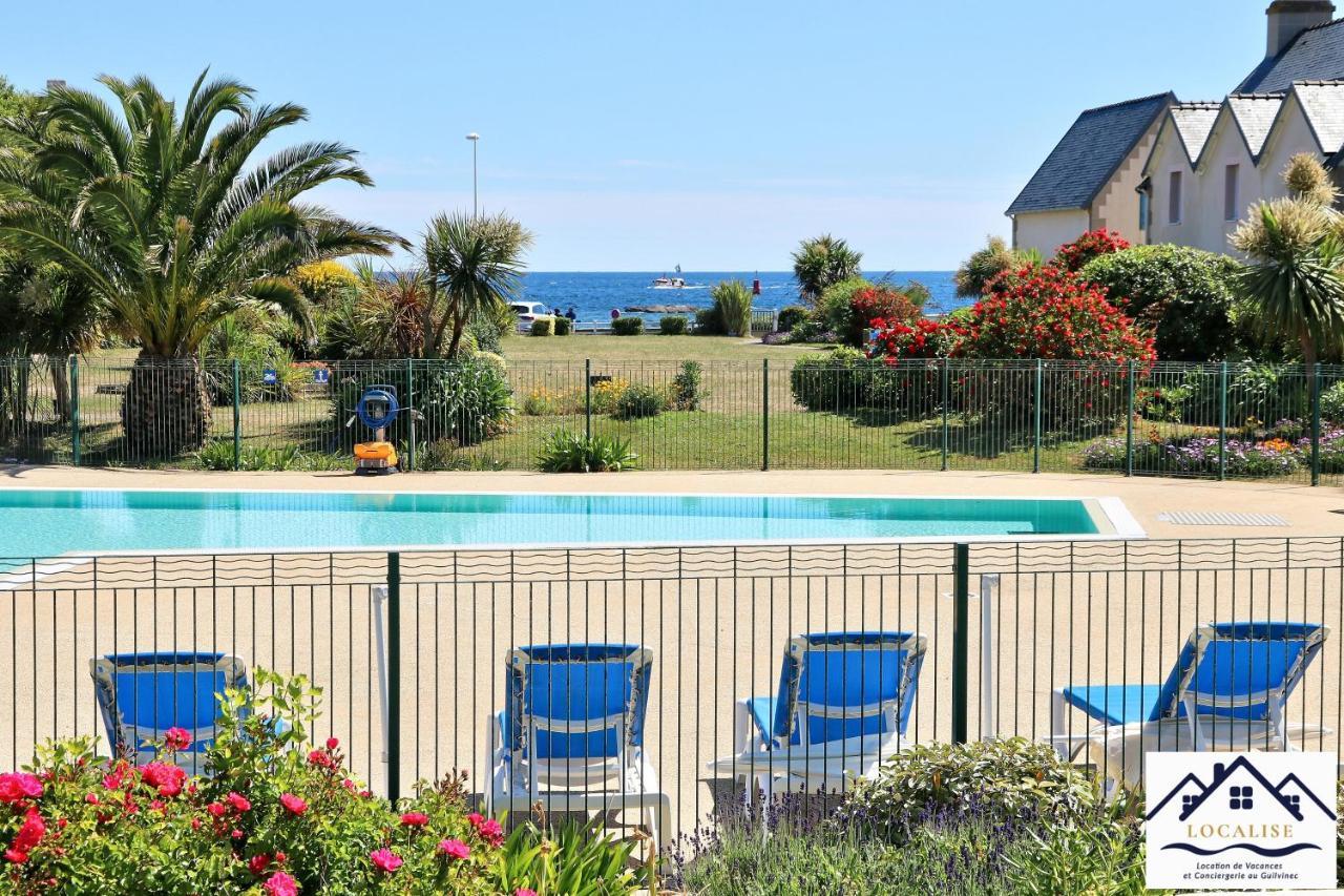 Localise - A06 - Entierement De Plain-Pied Avec Petite Vue Mer - Donnant Sur La Piscine Et Le Jardin - Wifi Inclus - Draps Inclus - Guilvinec Esterno foto