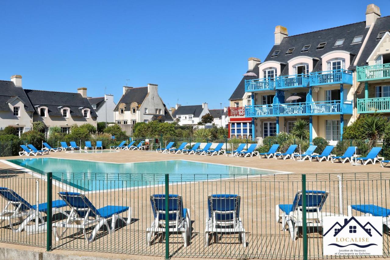 Localise - A06 - Entierement De Plain-Pied Avec Petite Vue Mer - Donnant Sur La Piscine Et Le Jardin - Wifi Inclus - Draps Inclus - Guilvinec Esterno foto